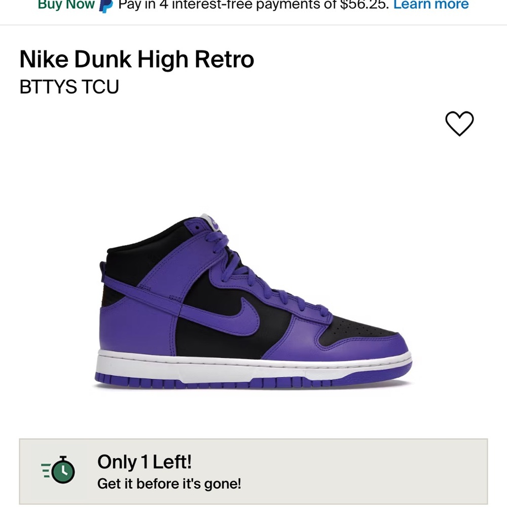 Nike Dunk high Phychic purple